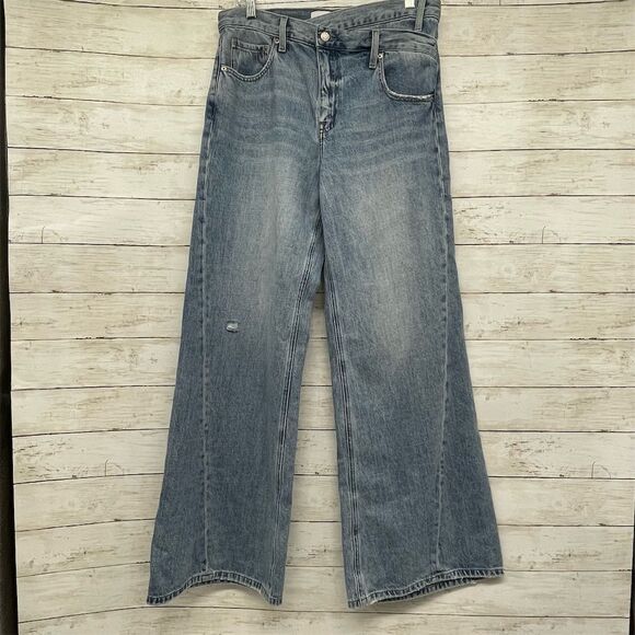 Pistola High Rise Criss Cross Asymmetric Relaxed Jeans Size 30 - Picture 2 of 13